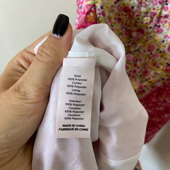 Cinq à Sept Jessica Midi Pink Yellow Dress Floral Stripe Wrap Size 0 - Picture 11 of 11